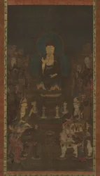 Shaka, Monju, Fugen en de tien grote discipelen Judai Deshi, 14e eeuw
