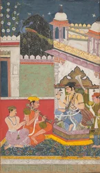 Shri Raga: Folio uit een ragamala serie, midden 17e eeuw