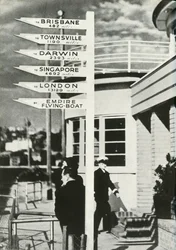 Wegwijzer bij Rose Bay, Sydney, Australië, ca. 1939-1944