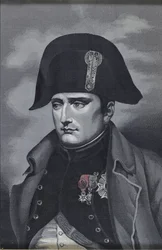 Zijdeweefportret van keizer Napoleon I Bonaparte 1769-1821