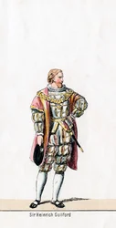 Sir Henry Guildford, kostuumontwerp voor Shakespeares toneelstuk, Henry VIII, 19e eeuw
