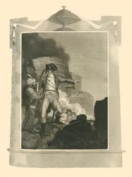 Sir Sidney Smith verdedigt de bres bij Acre, 1799, 1816