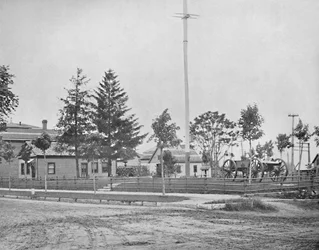 Locatie van Oud Fort Wayne, Indiana, ca. 1897