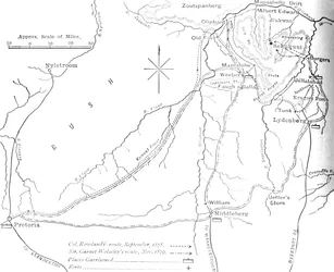 Schetskaart van Sekukunis Land, ca. 1880