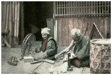 Katoen spinnen, Japan, 1904