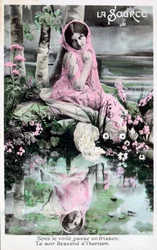 Lente, vintage Franse ansichtkaart, ca. 1900