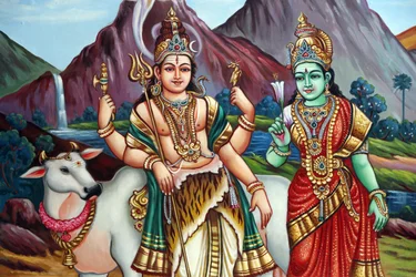 Shiva en Parvati. Singapore