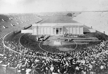 Stadion, Harvard University, Cambridge, Massachusetts, VS, begin 20e eeuw