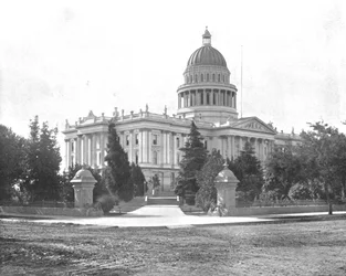Staatskapitool, Sacramento, Californië, VS, ca. 1900