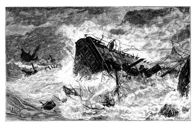 Storm, Balaclava, Oekraïne, ca. 1888