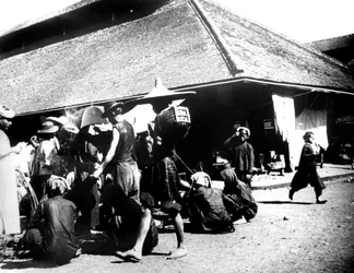 Straatscène, Saigon, 1900
