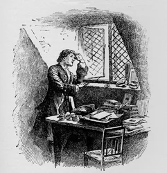 De vorming van wolken bestuderen vanuit zijn zolder, c1918