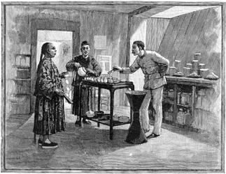 Thee proeven in China, 1888