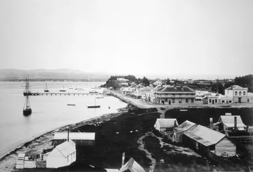 Tauranga, Bay of Plenty, Noordereiland, Nieuw-Zeeland, 1875