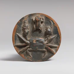 Terracotta tondo van een kom, 4e eeuw v.Chr.