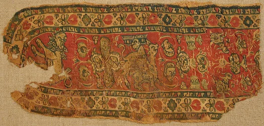 Textiel Fragment, Byzantijns, 8e-9e eeuw