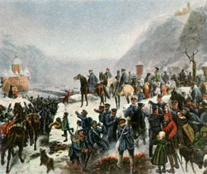 Het 1e Silezische Leger steekt de Rijn over bij Kaub, 1 januari 1814, 1936