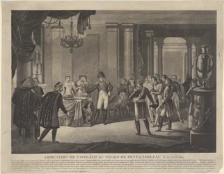 De Abdicatie van Napoleon in Fontainebleau
