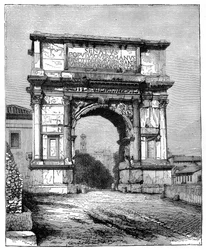 De Boog van Titus, Rome, Italië, 1882