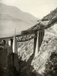 Het Baltschieder Viaduct op de Lotschberg hoofdlijn ..., 1935-36