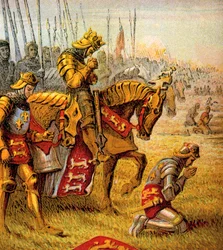De Slag bij Agincourt, 1415, c1850