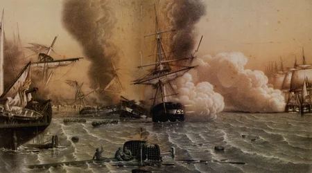 De Slag bij Sinop op 30 november 1853, midden 19e eeuw