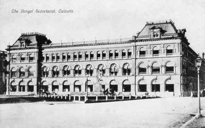 Het Bengal Secretariaat, Calcutta, India, begin 20e eeuw