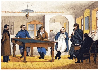 De biljartkamer, vroege 19e eeuw