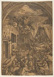 De geboorte van de Maagd, uit Het leven van de Maagd