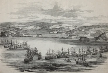 Het Brits-Franse squadron in Sebastopol, ca. 1855