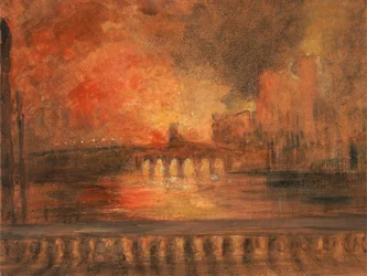 De Brand van de Huizen van het Parlement, Brand in het Lagerhuis, ca. 1834
