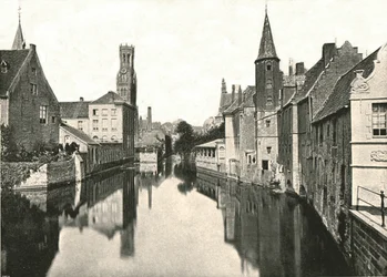 Het kanaal, Brugge, België, 1895