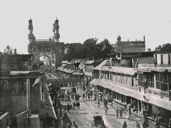 De Char Minar, Hyderabad, India, 1895
