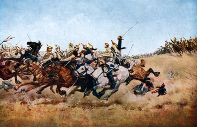 De Aanval van de Cuirassiers bij Rezonville, 1870, ca. 1920