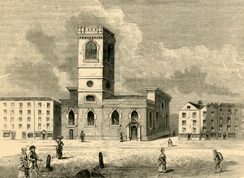 De kerk van Allhallows the Great in 1784, ca. 1872
