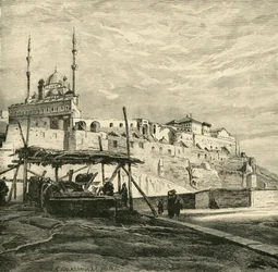 De Citadel van Caïro gebouwd door Saladin, 1890