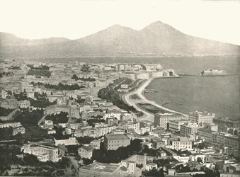 De Stad, Baai en Vesuvius, Napels, Italië, 1895