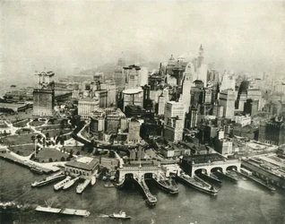 De stad New York vanuit de lucht, 1936