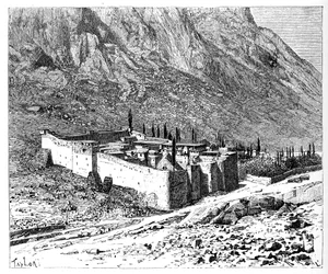 Het klooster van St. Catherine, Sinaïberg, Egypte, 1895