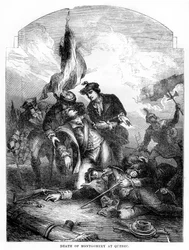 De dood van generaal Richard Montgomery in Quebec, 1775, 1872