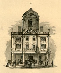Het Dorset Gardens Theater, Whitefriars, 1897