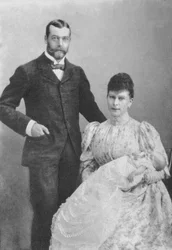 De Hertog en Hertogin van York, met de jonge Prins Edward, 1894 1936