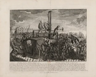 De executie van Lodewijk XVI op de Place de la Revolution op 21 januari 1793, ca. 1793