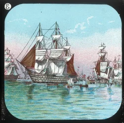 De vloot bij Spithead, 1853, ca. 1900