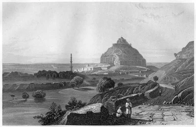 Het Fort van Dowlatabad op het Deccan Plateau, India, ca. 1860