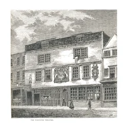 Het Fortune Theater. Van een prent gepubliceerd door Wilkinson in 1811, 1878