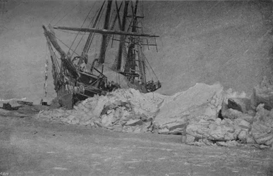 De Fram na een IJspersing. 10 januari 1895
