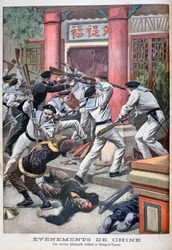 De Duitse matrozen verbranden Tsung-Li-Yamen, 1900