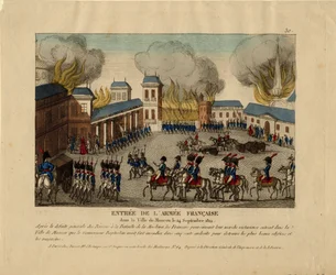 De Grande Armée betreedt de stad Moskou