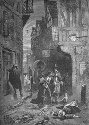 De Grote Pest: scènes in de straten van Londen, 1665-1666
